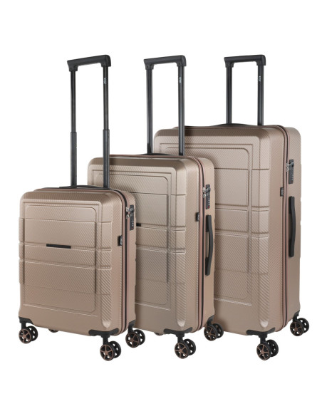 Set Maletas Jaslen Champagne 50/60/70cm